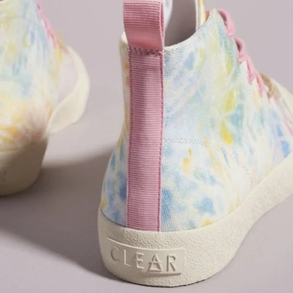 Anthropologie Dolce Vita High Top Tie Dye canvas Sneakers 9 - Picture 2 of 5